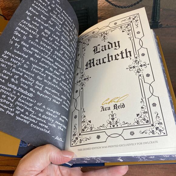 14 Owlcrate Box LADY MACBETH Ava Reid Hardcover w/Author Letter Brand New - Picture 4 of 4